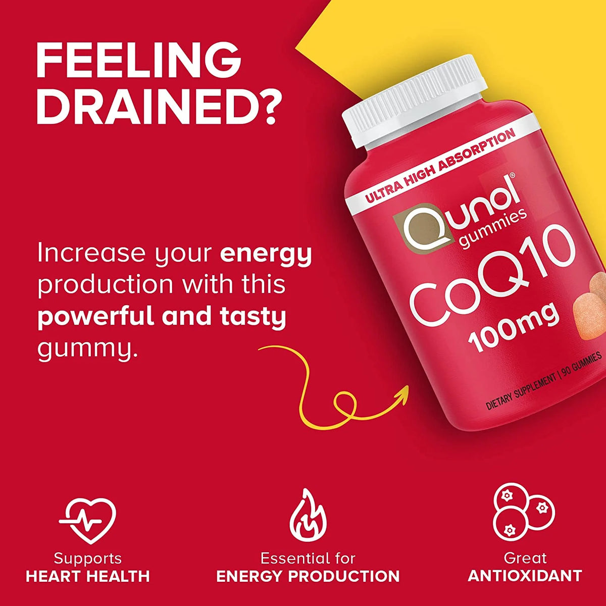 CoQ10 Gummies, 100mg, 90 Count X768