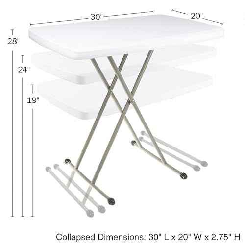 White Lightweight Portable Folding Table X544