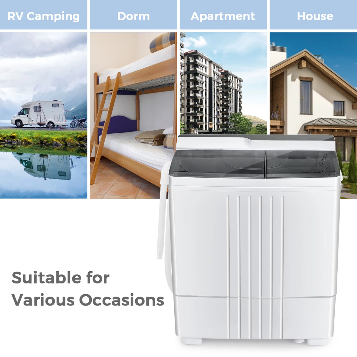 Portable Compact Mini Twin Tub Washing Machine S4274