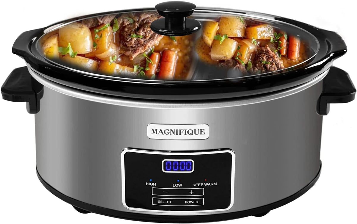 7-Quart Programmable Slow Cooker With Keep Warm Setting, Digital Timer V820