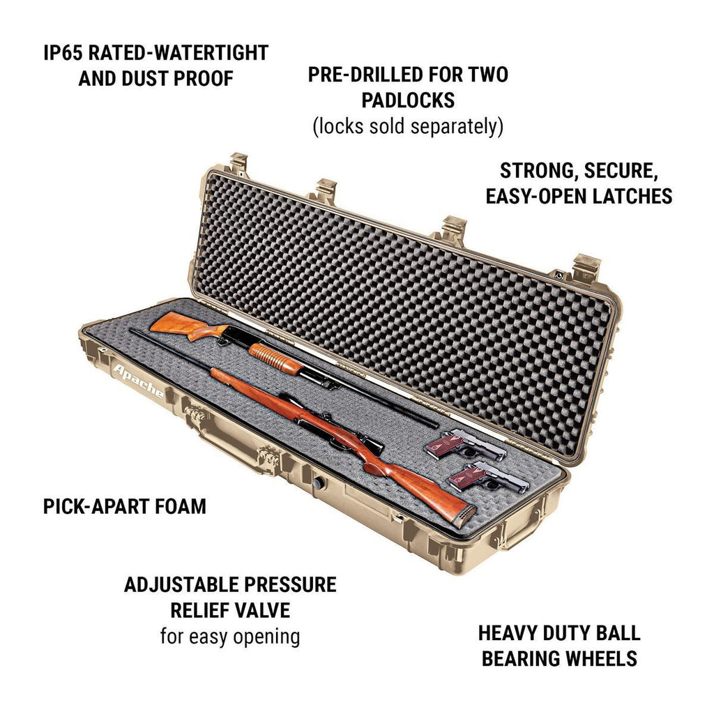 9800 Weatherproof Protective Rifle Case, Long, Tan C342