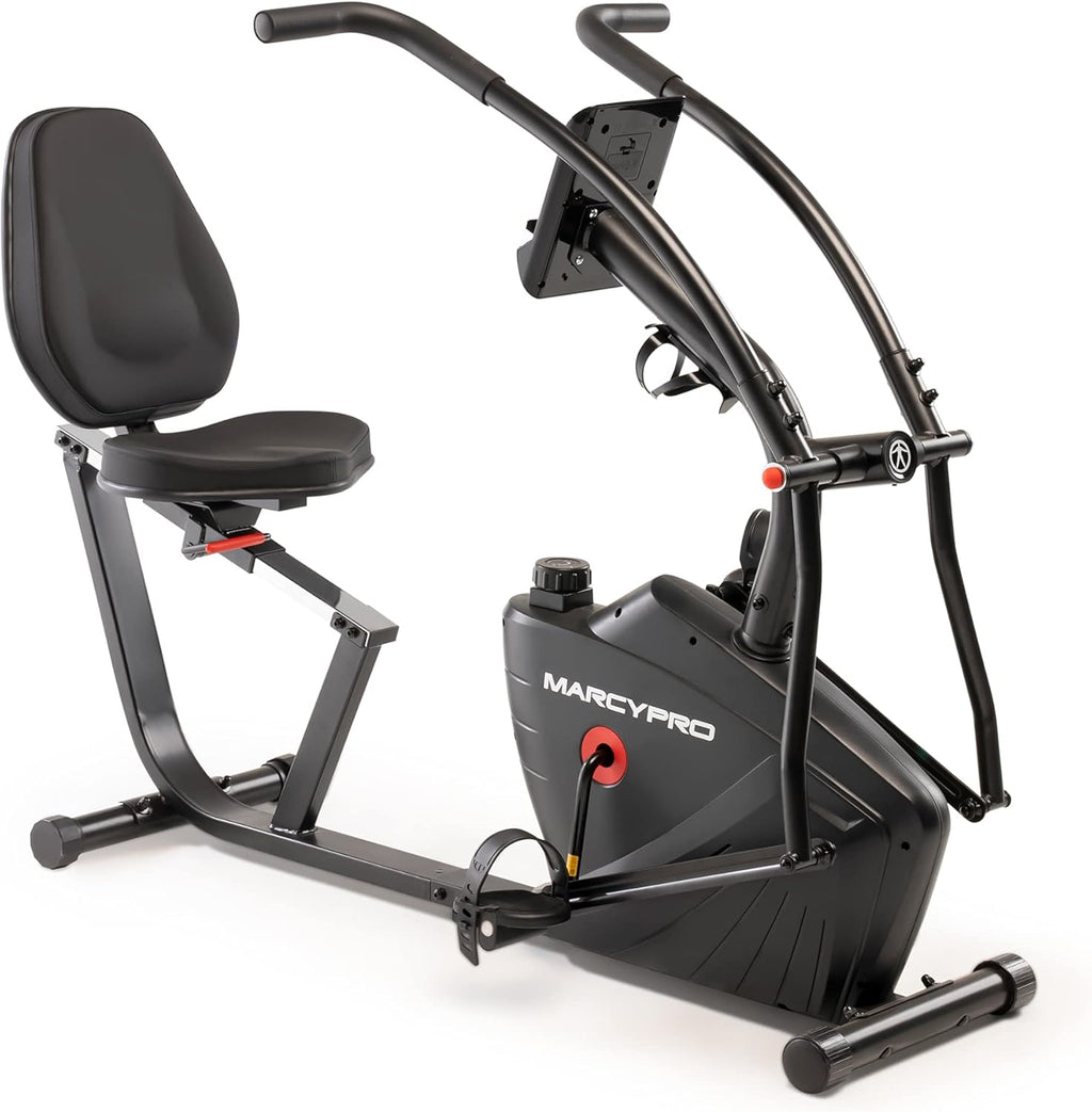 Dual Action Recumbent Exercise Bike with Arm Exercisers Y3009