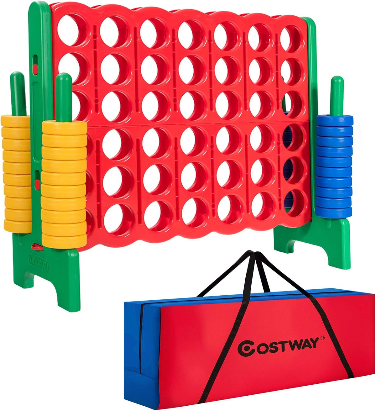 Jumbo 4-to-Score Giant Game Set with Storage Carrying Bag, 42 Jumbo Rings R63748