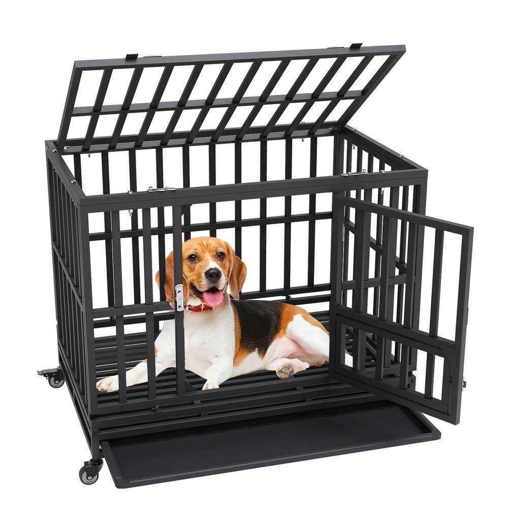 38 Inch Heavy Duty 3-Door Dog Crate L52470