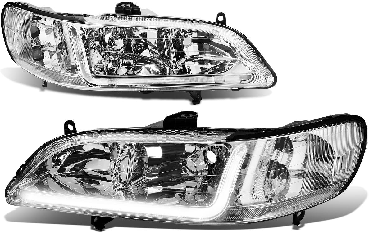 Chrome Housing LED DRL Headlights Assembly N834