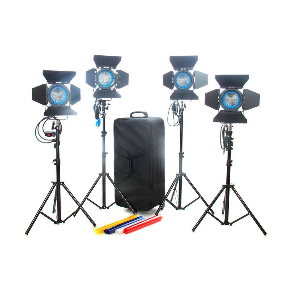 4 x 650W Fresnel Tungsten Continuous Video Lights I870