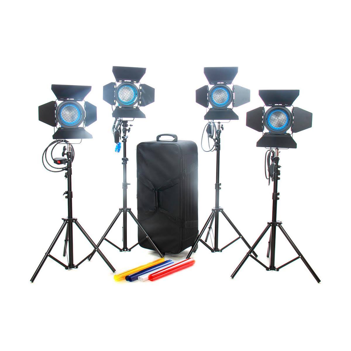 4 x 650W Fresnel Tungsten Continuous Video Lights I870