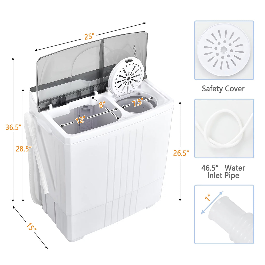 Portable Compact Mini Twin Tub Washing Machine S4274