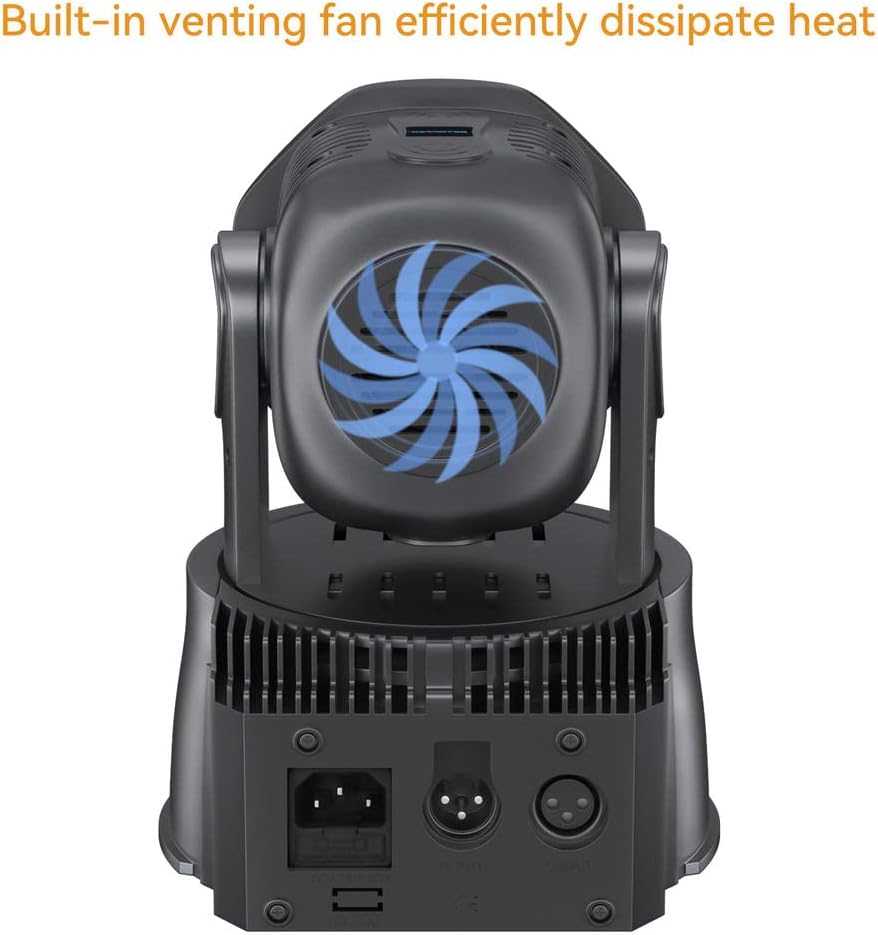Moving Head Stage Light, 7 LED RGBW DJ Lights with Sound Activated/DMX Lighting K7563