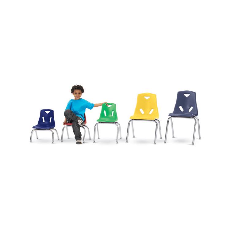 16x22 Stacking Chairs with Chrome-Plated Legs - Set of 6 F2197
