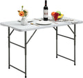 White 4ft Bi-Folding Plastic Dining Table P67841