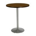 Dark Mahogany 30in Bistro Table with Round Silver Base A49347