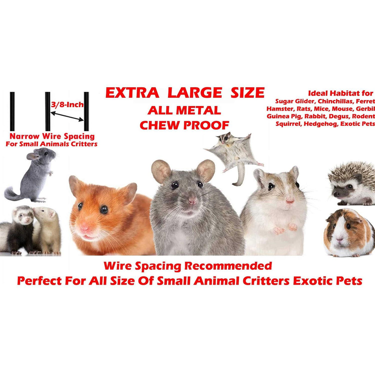 55 Extra Large Rolling Small Critters Habitat Cage U93853