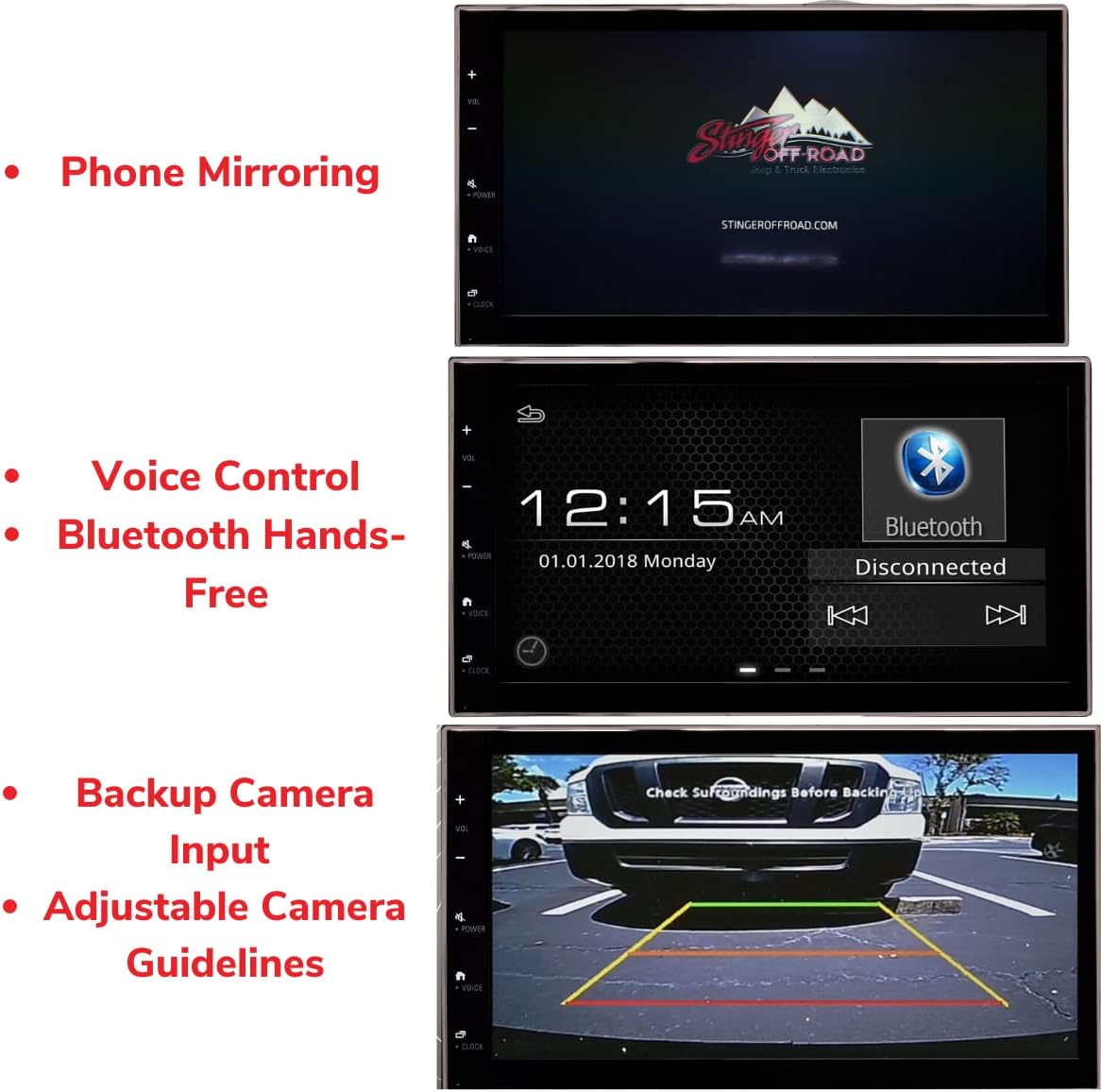 6.8” Double Din Complete Radio Kit Package with Touchscreen Radio, Dash Kit, Can Bus Interface, Camera Input and Antenna Adapter M93786