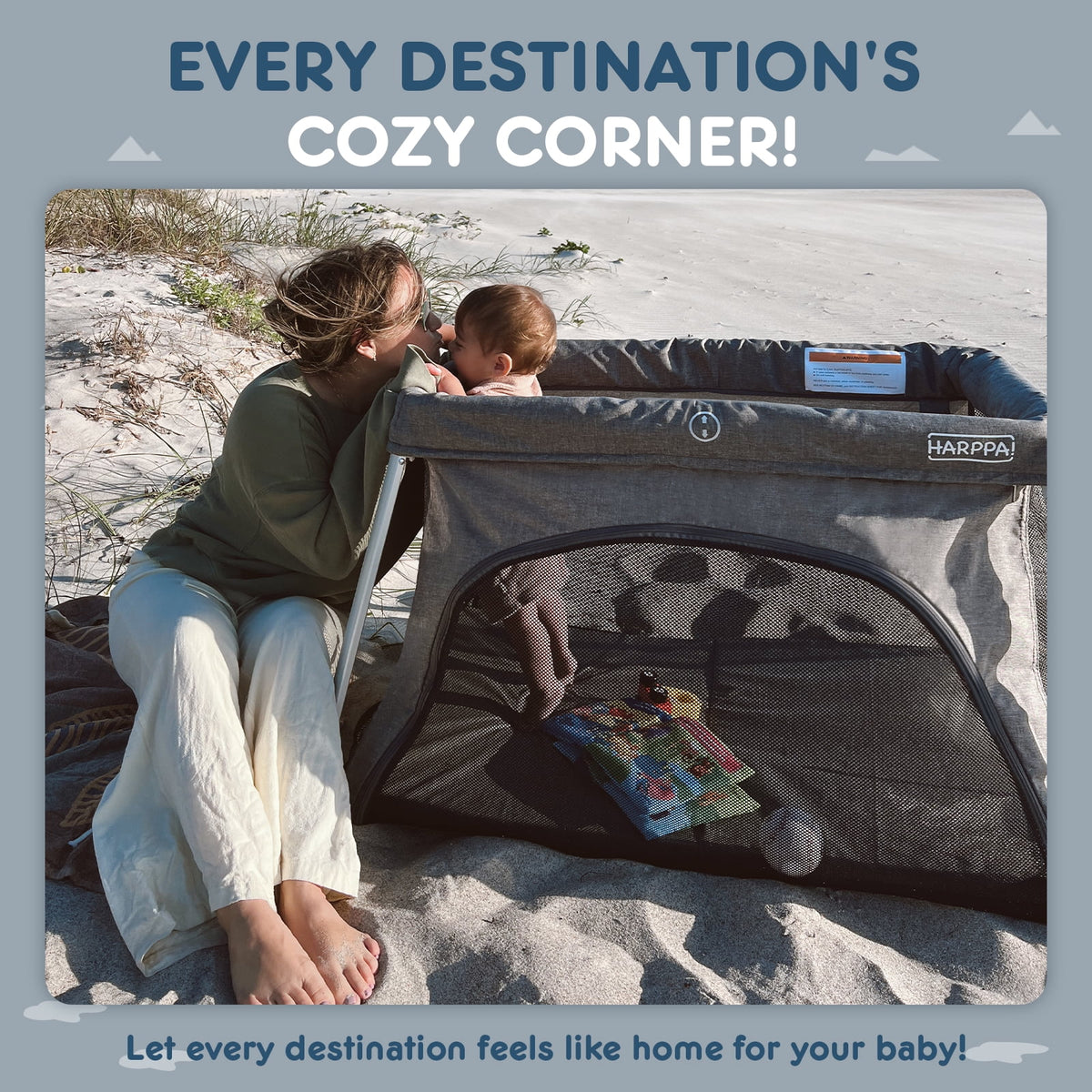 Portable Foldable Travel Crib with Mattress I5008