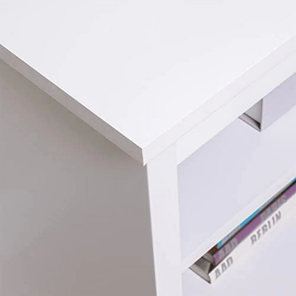 White Wood TV Stand with 6 Shelves Z9950