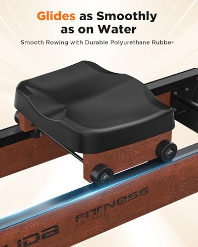 Foldable Water Rowing Machine 400LBS Weight Capacity with Monitor J775702