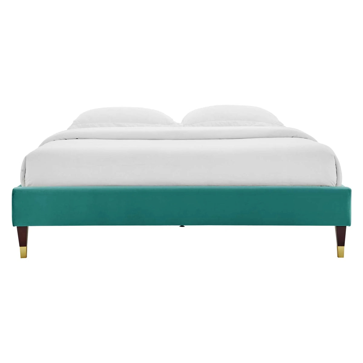 Teal Twin Performance Velvet Platform Bed Frame N927