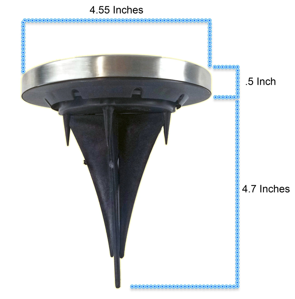 Color Changing 8 LED Disk Path Ground Lights Stainless Steel Waterproof 4 Pack T483755