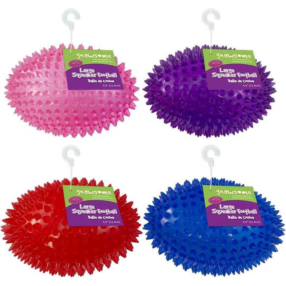 4.5” Spiky Squeaker Football Dog Toy E730109