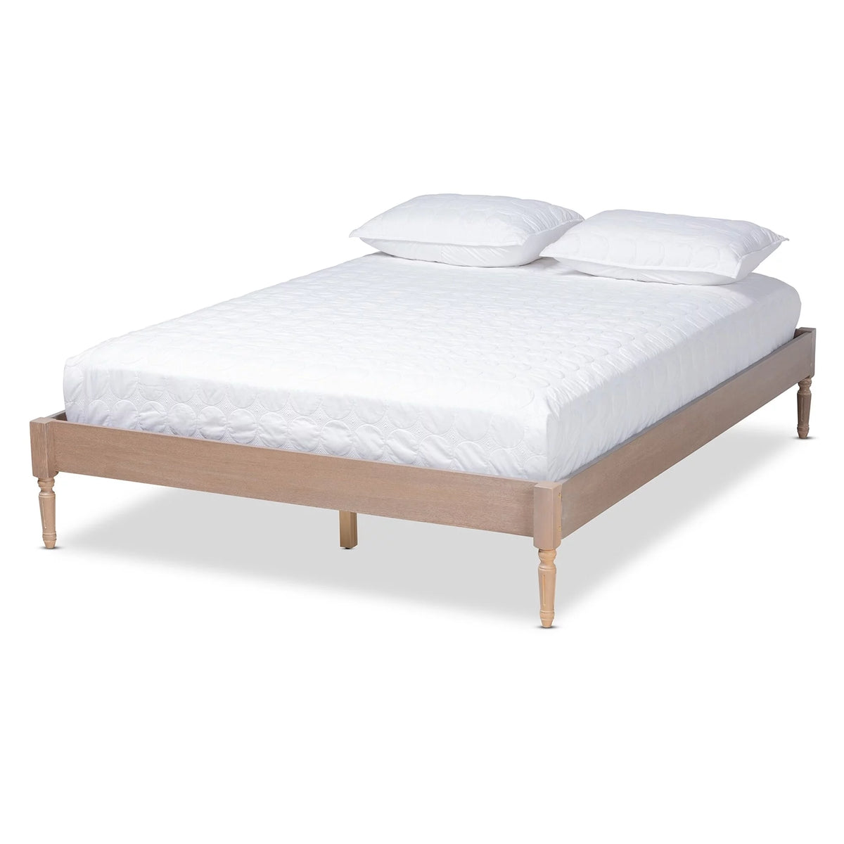 Antique Oak Wood Platform Bed Frame Full T1577