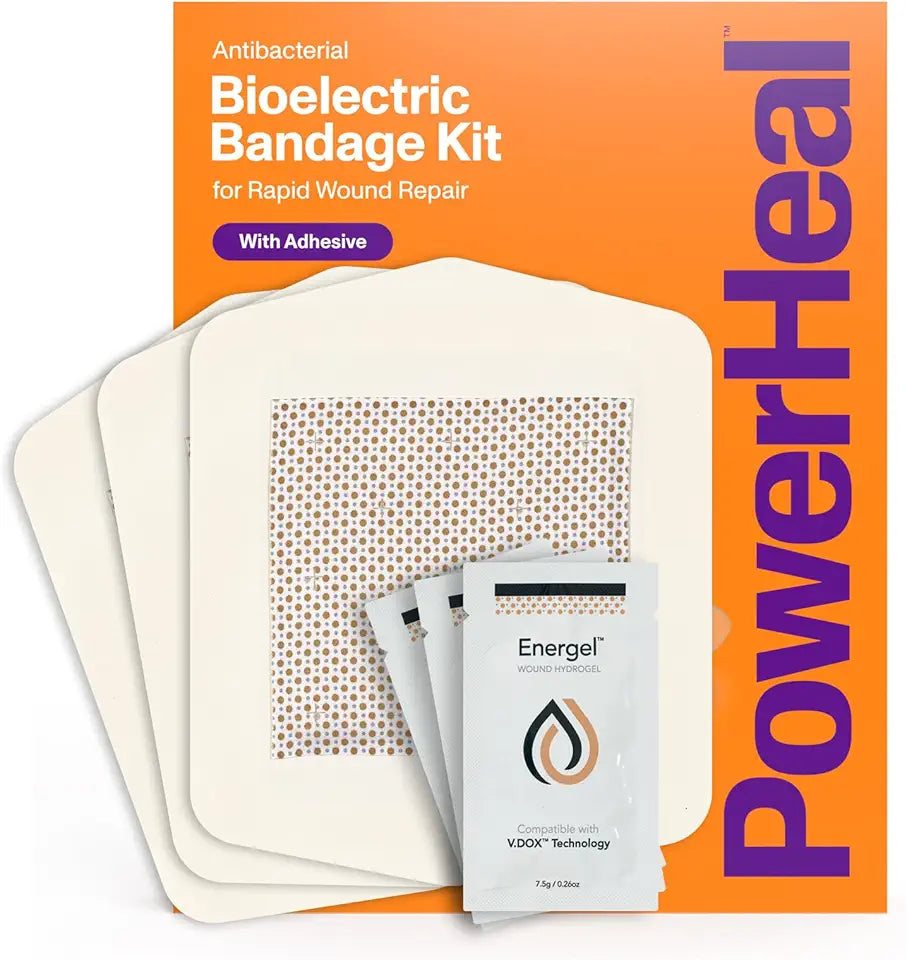 3-Layer Bioelectric Bandage Kit with Hydrogel, 3-Pack, 6" x 6" Q20509
