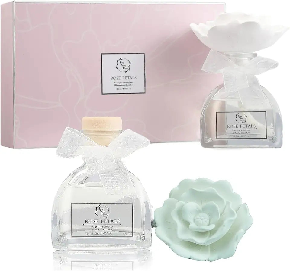 Reed Diffuser Set Gypsum Flower Oil Rose Petals 120Ml T34745