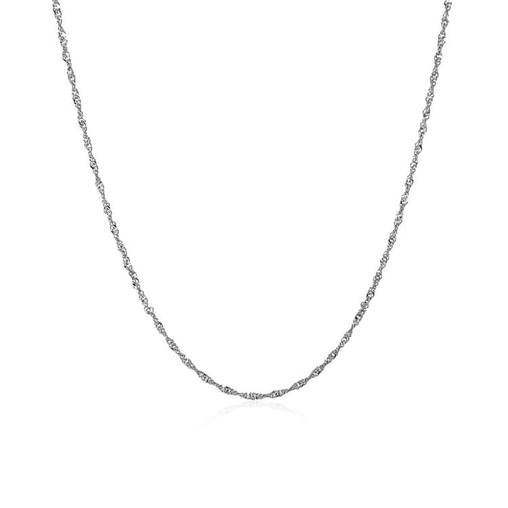 14K White Gold Singapore Chain 16'' F874