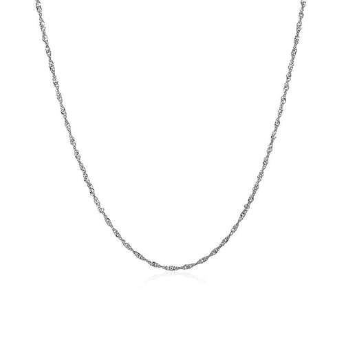 14K White Gold Singapore Chain 16'' F874