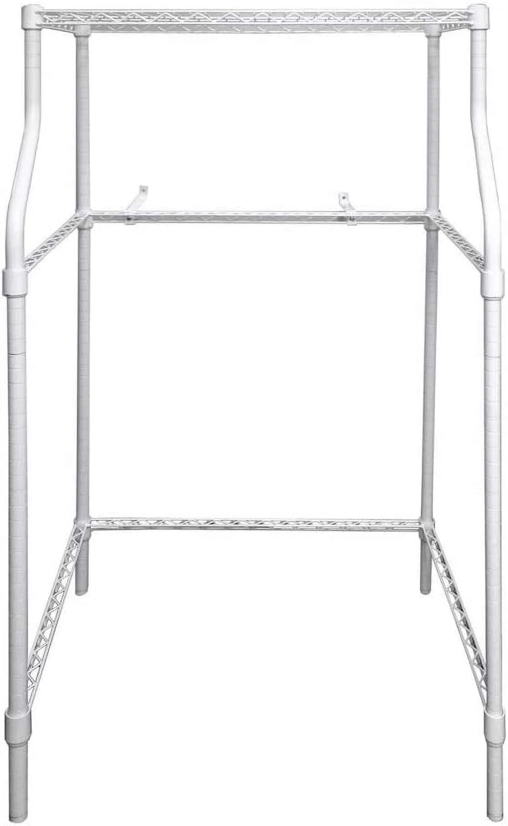 Laundry Sand, Space-Saving Washer-And-Dryer Rack, 23.6" D X 29.5" W X 53.1" H, White Q951