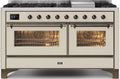 Antique White Dual Fuel Propane Gas Range J28789
