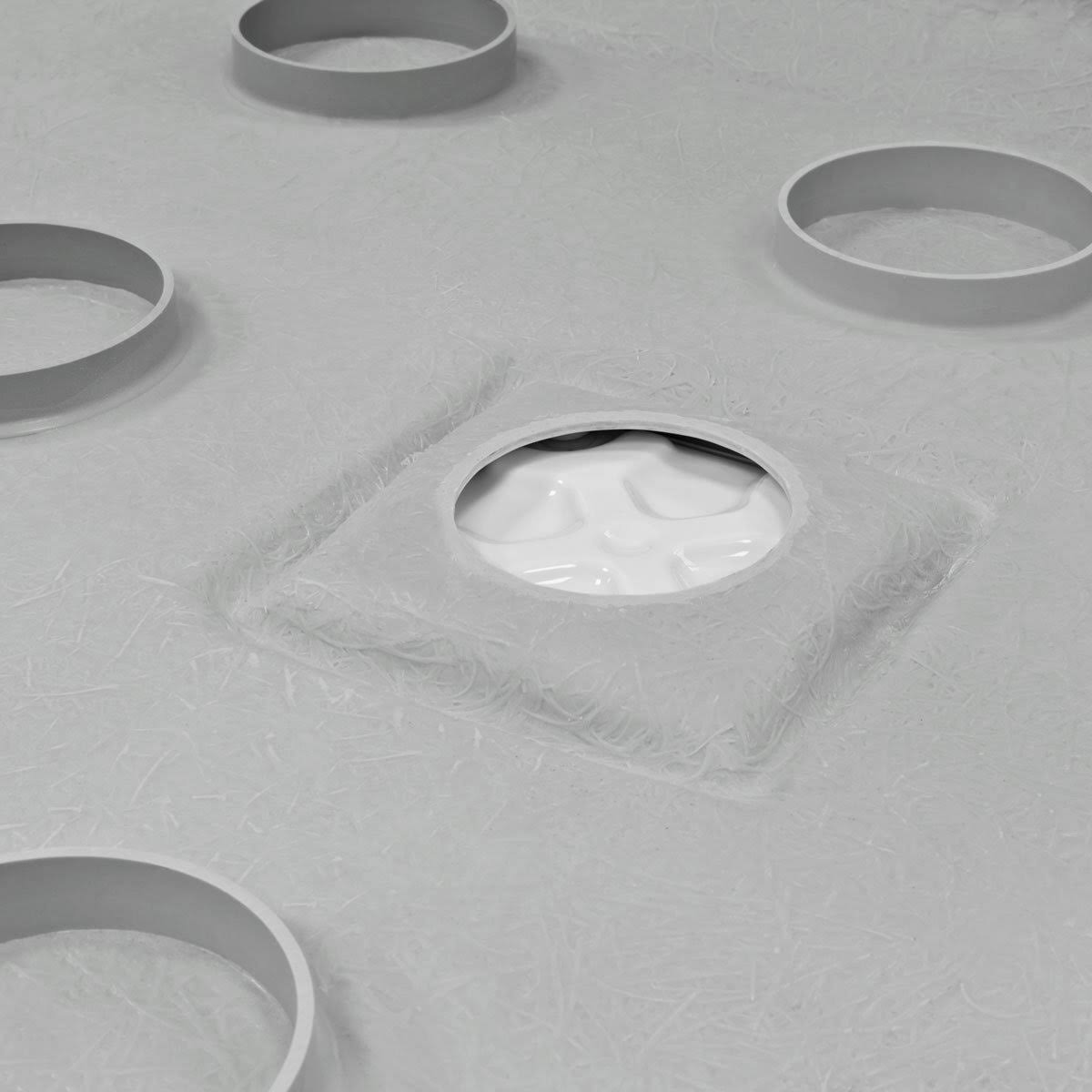 Left Double Threshold Shower Pan Base Wall Corner Left Drain T5163