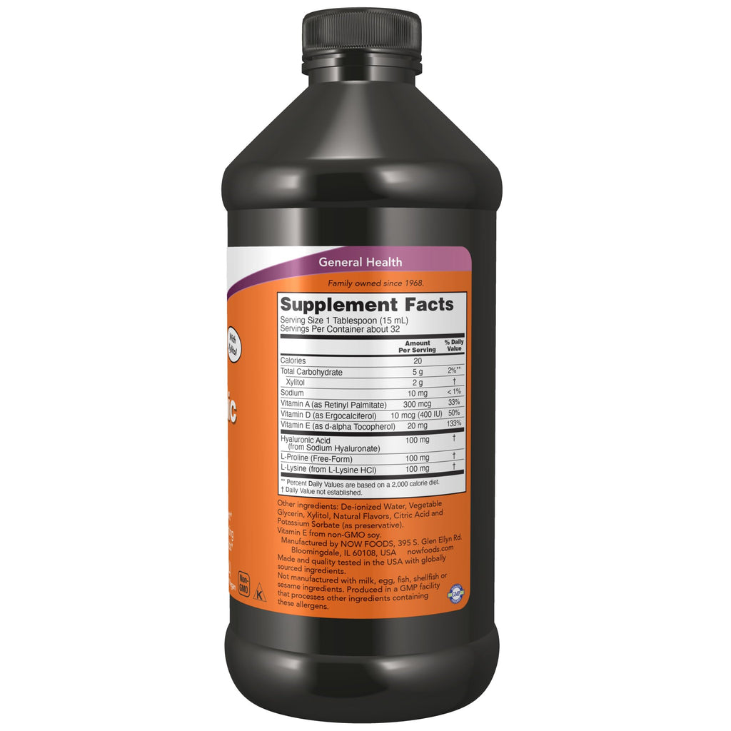 Liquid Hyaluronic Acid, Berry Flavor, 100 Mg Per Serving, 16-Ounce Z36595