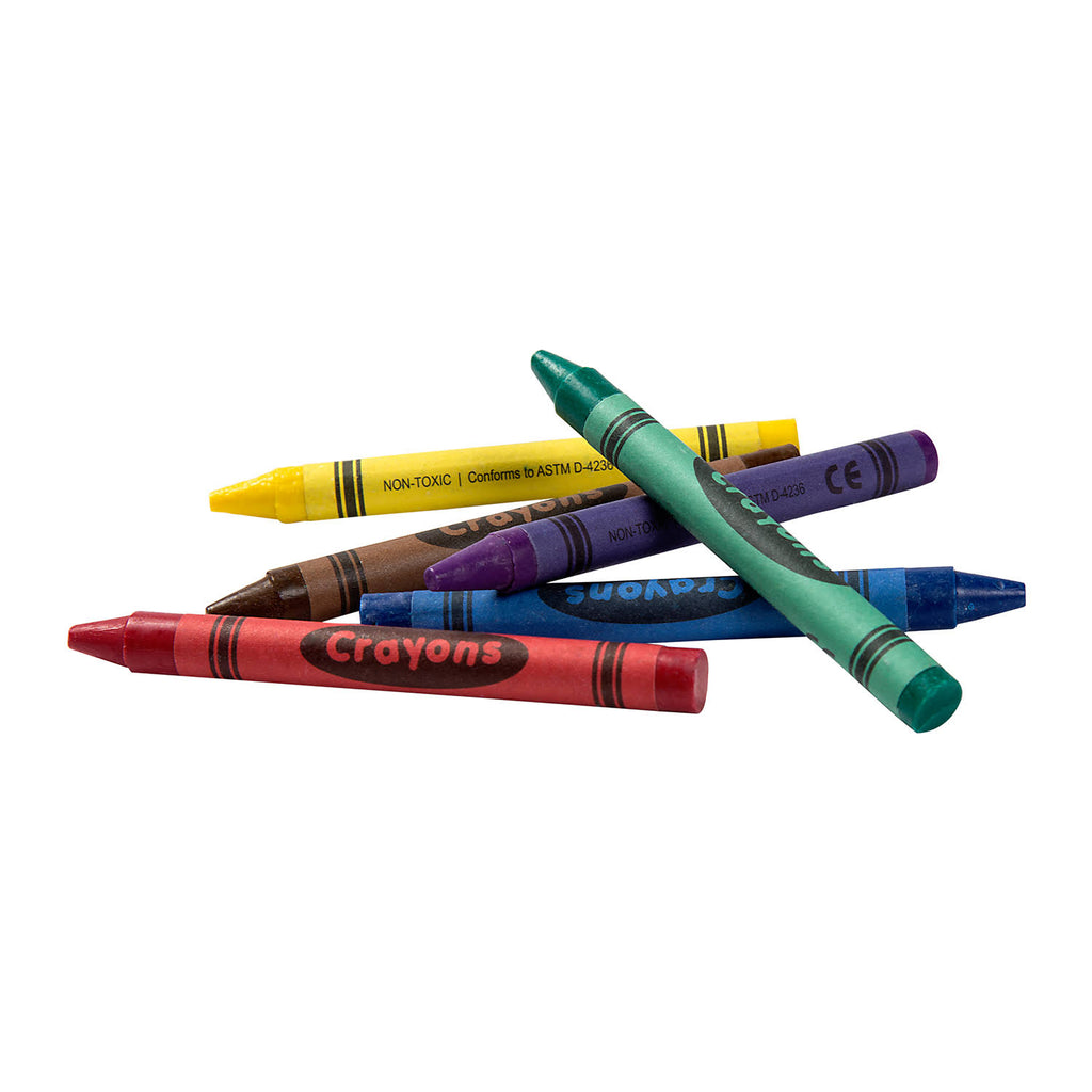 6 Color Bulk Crayons, Case of 3,000 E120