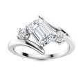 0.55 Carat Moissanite Bypass Ring H8709