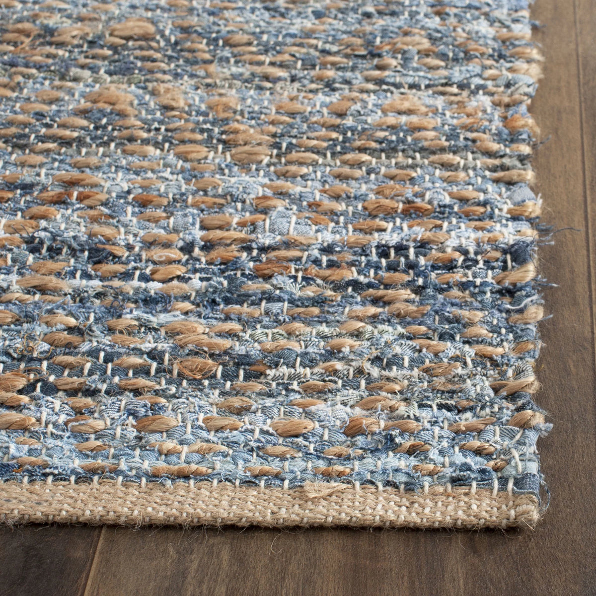 Natural Blue Jute Area Rug 2'3" x 4' H324