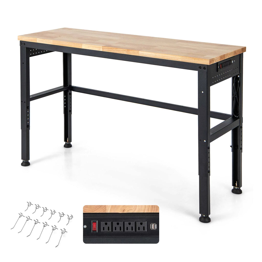 Adjustable Height Workbench with Power Outlets H4554