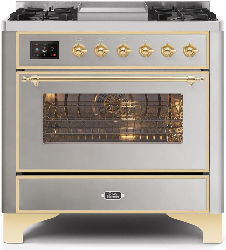 36 Dual Fuel Propane Gas Range Stainless Steel J74234