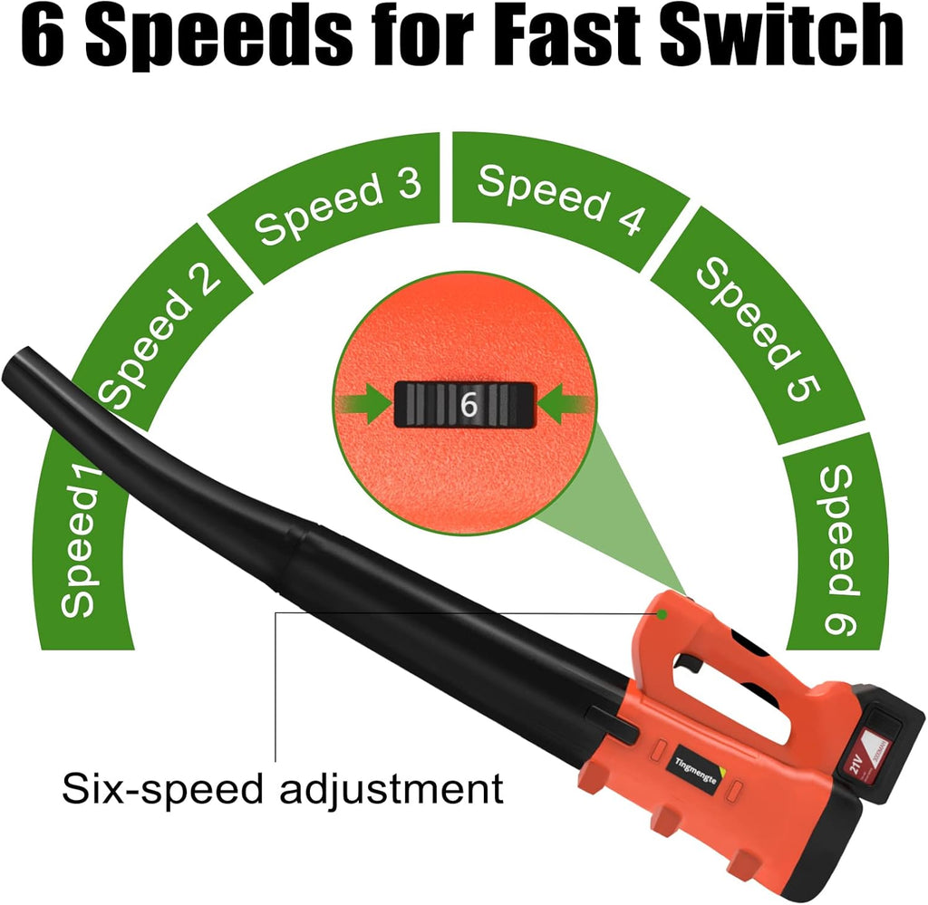 Cordless 400 CFM 150 MPH Electric Leaf Blower with Battery & Charger F2113