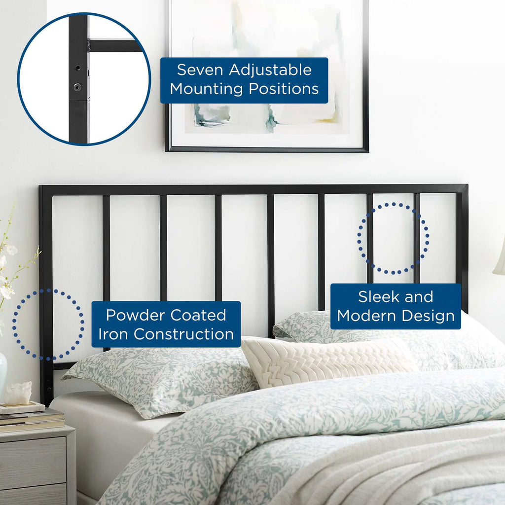 Black Full Metal Headboard D26590