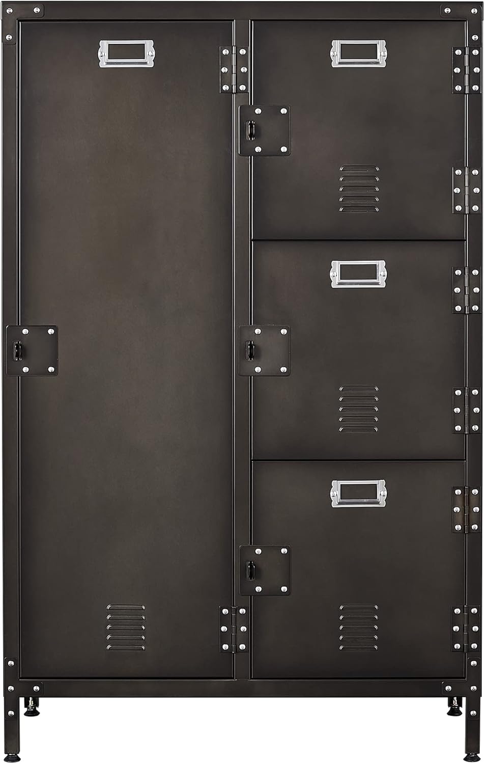 Metal Storage Cabinet with 4 Doors, 47 Height Steel Cabinet with Lockable Doors Z34016