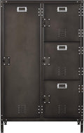 Metal Storage Cabinet with 4 Doors, 47 Height Steel Cabinet with Lockable Doors Z34016