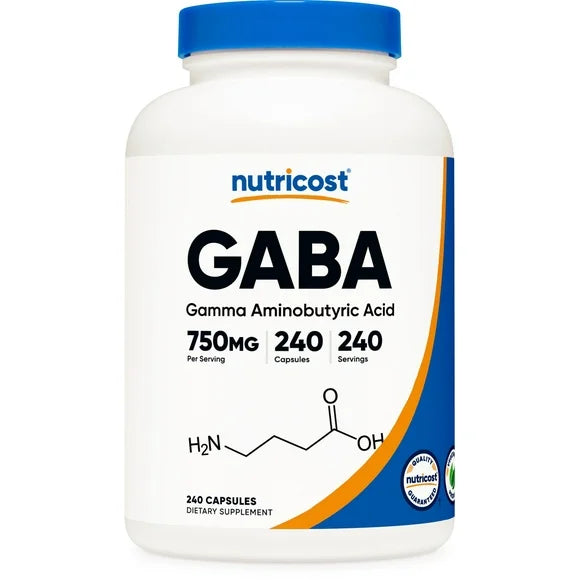 GABA 750mg 240 Capsules Non-GMO Gluten Free Supplement Z5976