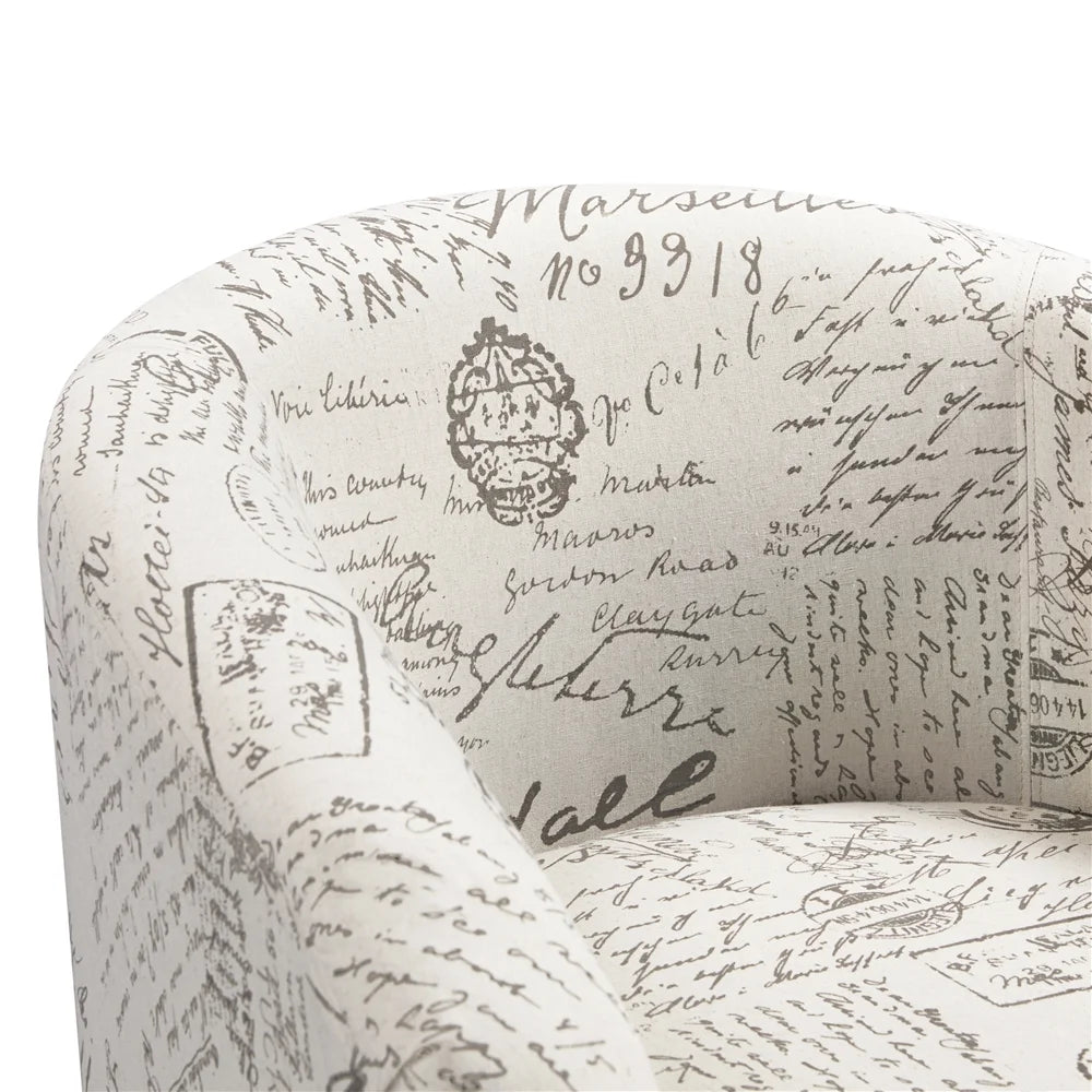 Fabric Accent Arm Chair and Ottoman Set K72617