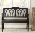 Distressed Black Bench Y551616