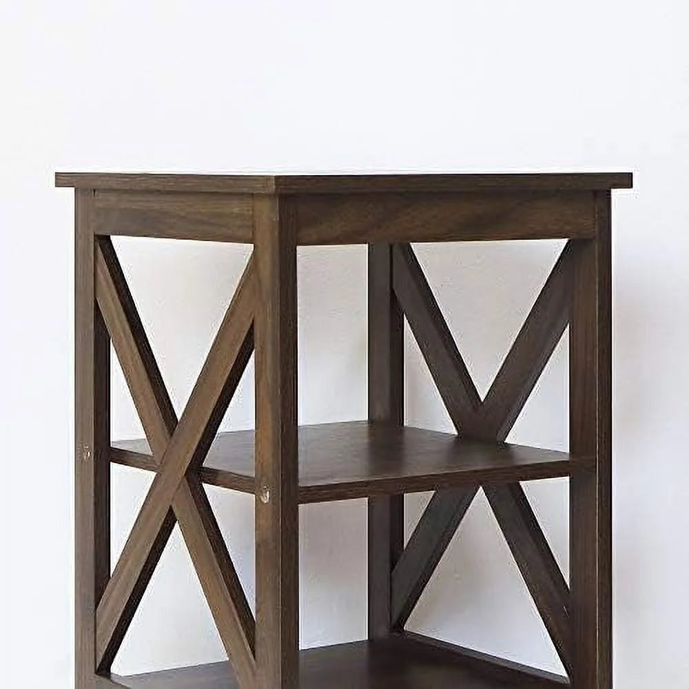 Modern Farmhouse Wood 3-Tier End Table P522833