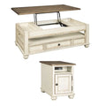 2-Piece Lift Top Coffee Table & End Table with USB Ports G57096