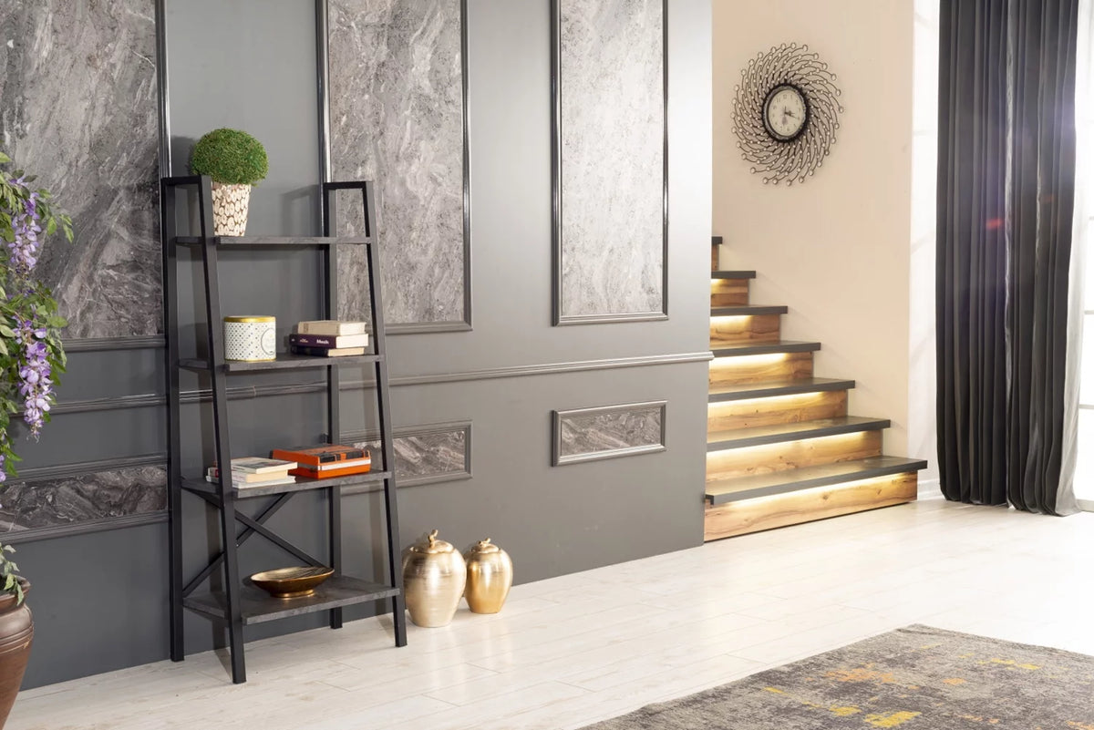 5 Tier Metal Ladder Bookshelf H7320