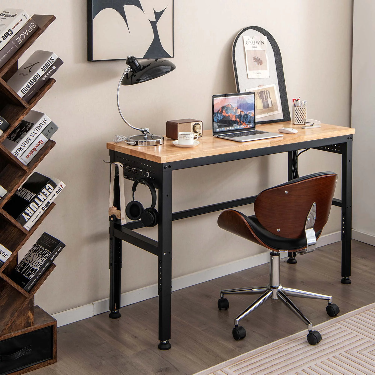 Adjustable Height Workbench with Power Outlets H4554