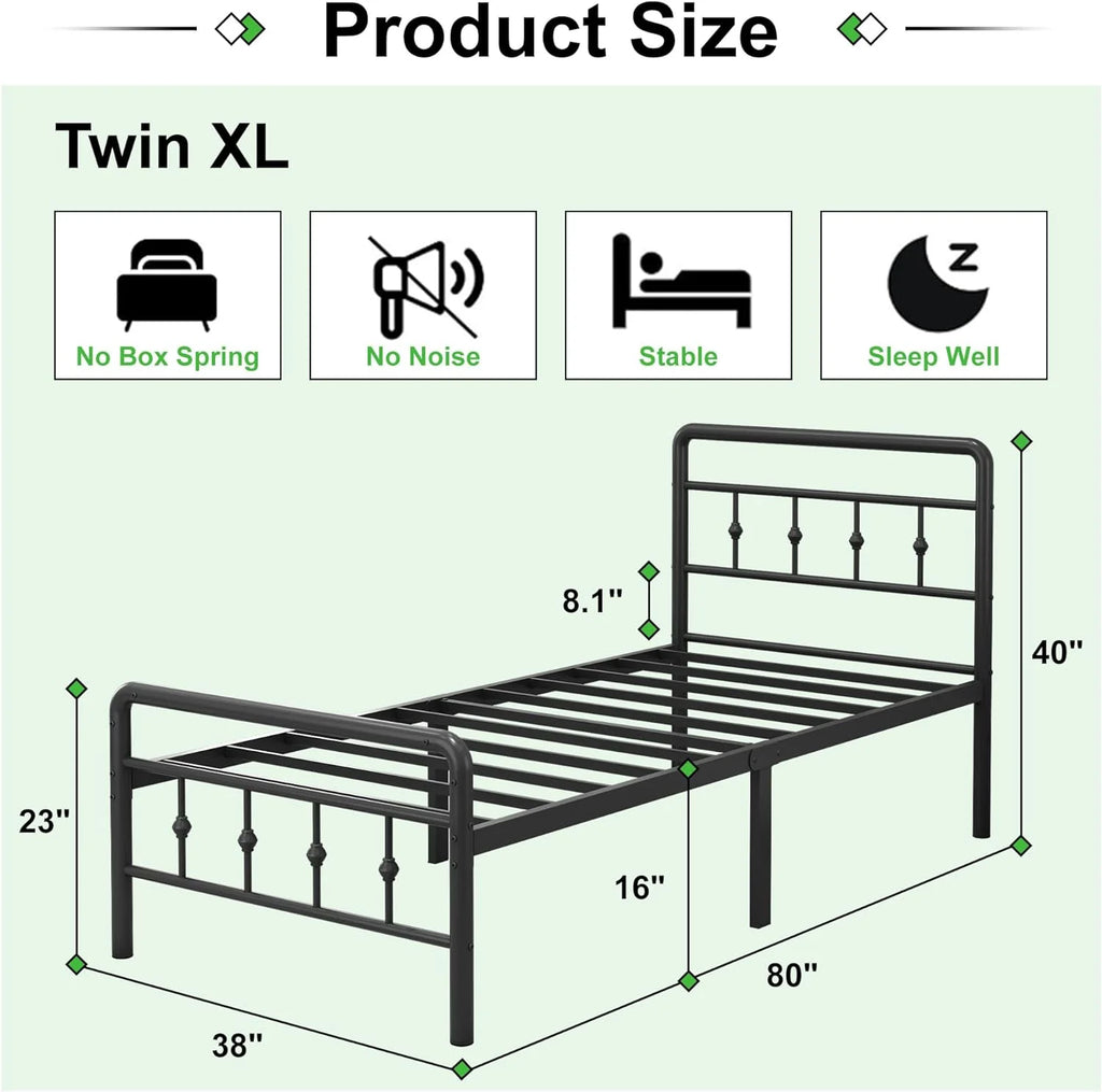 16 inch Twin XL Bed Frames with Headboard and Footboard Q218365